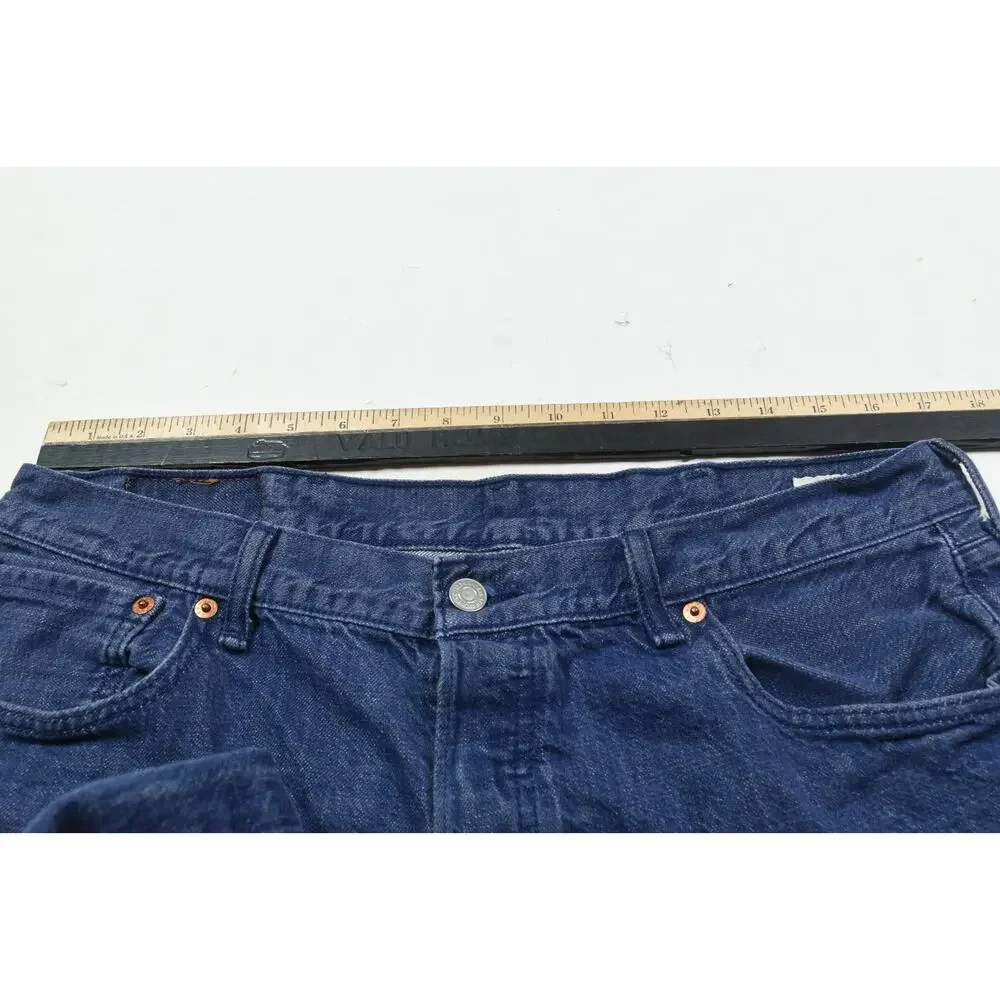Levis 501 Shrink to Fit White Oak Cone Denim Mens 34x29 Blue Button-Fly Original